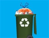 Hefty ReNew bag in a recycle tote