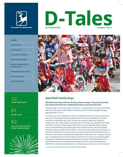 Cove of D-Tales newsletter featuring Family Days article and photo of the bike parade