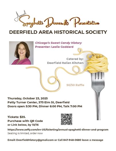 annual spaghetti dinner fundraiser on Thursday, October 23, at the Patty Turner Center, catered by Italian Kitchen