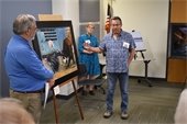 John Calderone presents at a Public Art Open House