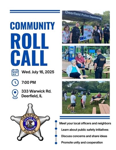 Poster for Roll Call with photos of past events and date, time and location