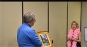 Leslie Outten displays artwork