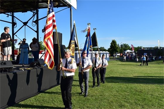 Members of the Deerfield American Legion Color Guard on July 3