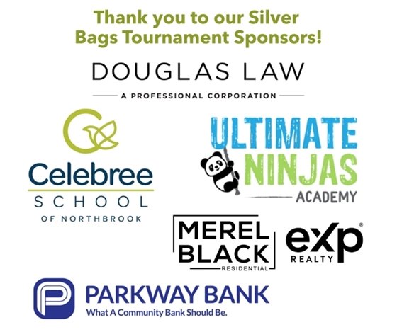 Thank you to our sponsors Douglas Law, Celebree School, Ultimate Ninjas Academy, Little Tommy's Plumbing, Sport Clips, Align Wellness Center, LoMastro and AoPS Merel Black, Parkway Bank, 