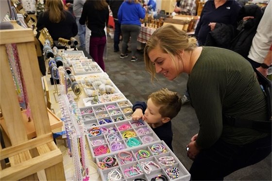 Photo of Shoppers at Winter Market