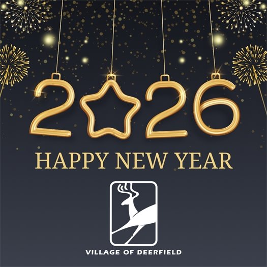 2026 Happy New Year with the Village logo