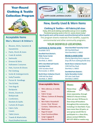SWALCO Clothing and Textile Collection Program