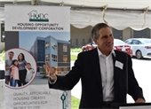 Mayor Shapiro speaking at Zion Woods Ribbon Cutting
