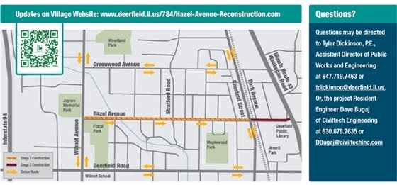 Hazel Avenue Construction Map