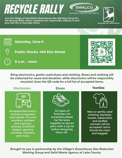 Flyer for Recycle Rally