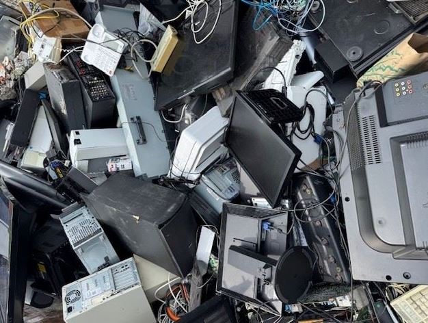 Pile of miscellaneous electronics